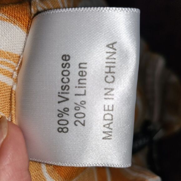 Orange and Cream Fitted Crop Camisole - Picture 5 of 5